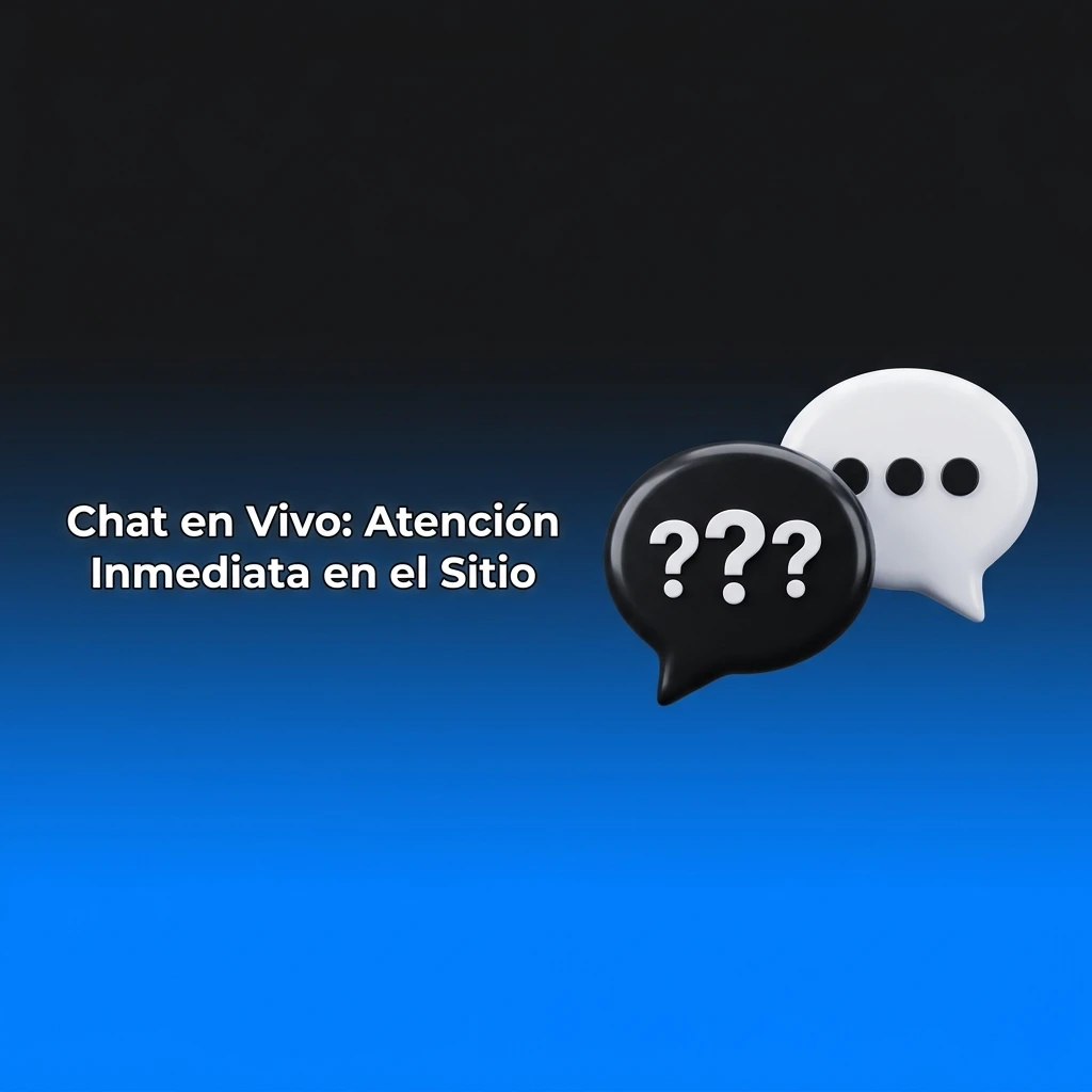 Ícono de chat en vivo 24/7 en sitio web para soporte inmediato en español con respuesta en menos de 2 minutos